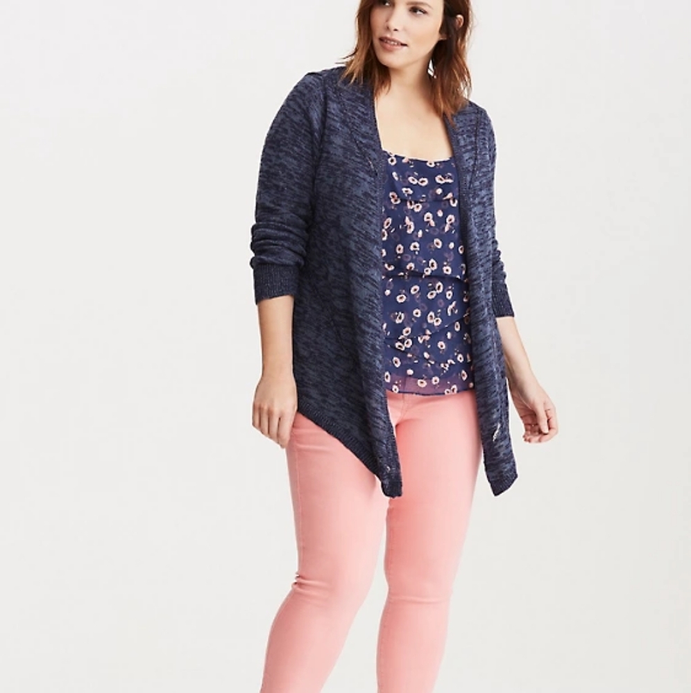 Torrid Needle Stritch Open Front Cardigan Size 00
